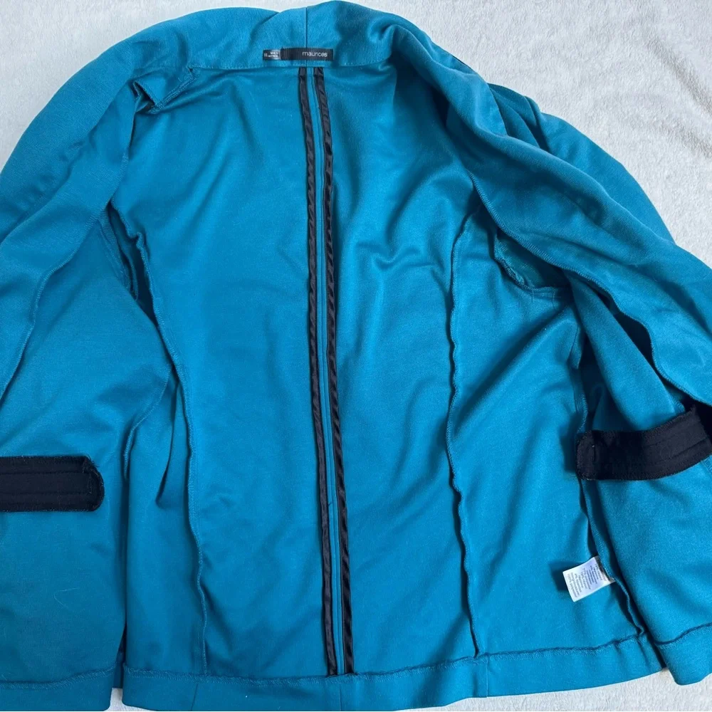 Maurices Teal and Black Women's Blazer Plus Size XXL - Picture 9 of 12